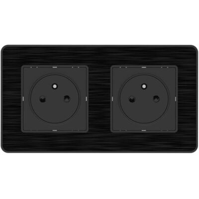 Zenitech Kouro Enchufe Doble - 16A, Negro, EasyEject Zenitech Kouro Enchufe Doble - 16A, Negro, EasyEject