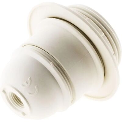 Zenitech Prise E27 Blanche En Plastique Anneau Simple - Douille Zenitech Prise E27 Blanche En Plastique Anneau Simple - Douille