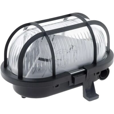 Lumière de Plafond Ovale Extérieure IP44, Noir - ELEXITY - Publicité Lumière de Plafond Ovale Extérieure IP44, Noir - ELEXITY - Publicité