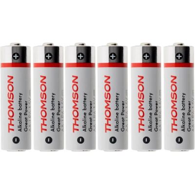 Piles LR06 AA Thomson - Pack de 6 - Longue Durée - Publicité Piles LR06 AA Thomson - Pack de 6 - Longue Durée - Publicité