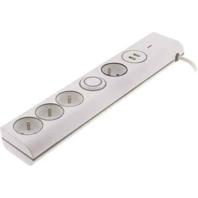Multiprise parafoudre Thomson 4 prises USB 2.4A compacte - Publicité Multiprise parafoudre Thomson 4 prises USB 2.4A compacte - Publicité