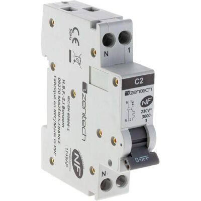 Interruttore Zenitech PH/N 2A NF - Disjoncteur 2A Interruttore Zenitech PH/N 2A NF - Disjoncteur 2A