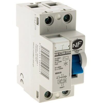 Zenitech Model 63/2 30mA Type ac nf - Differential Switch Zenitech Model 63/2 30mA Type ac nf - Differential Switch