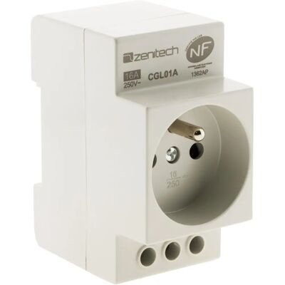Zenitech Zócalo Modular 2 Polos + Tierra - Elektrische Steckdose Zenitech Zócalo Modular 2 Polos + Tierra - Elektrische Steckdose