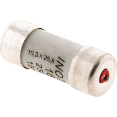 Fusíveis de cerâmica Zenitech - 10,3x25,8mm - 16A com luz Fusíveis de cerâmica Zenitech - 10,3x25,8mm - 16A com luz