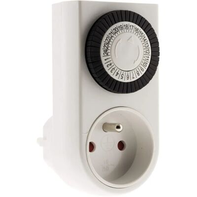 Zenitech 163005 Programmateur - Minuteur Mécanique 24h - Programmation par tranches de 30 minutes Zenitech 163005 Programmateur - Minuteur Mécanique 24h - Programmation par tranches de 30 minutes