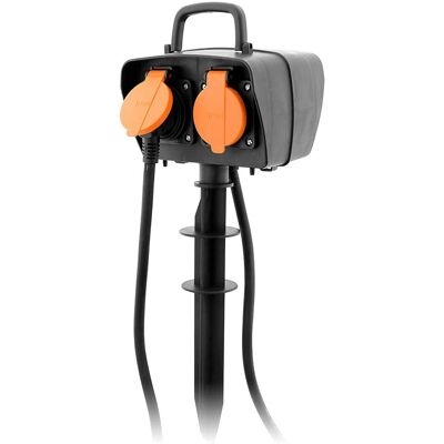 Zewnętrzna Gniazdko Zenitech - 2 Gniazda, IP44, Timer Zewnętrzna Gniazdko Zenitech - 2 Gniazda, IP44, Timer