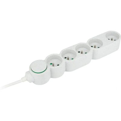 Multiprise Éco Zenitech 5 Prises Blanc - Publicité Multiprise Éco Zenitech 5 Prises Blanc - Publicité