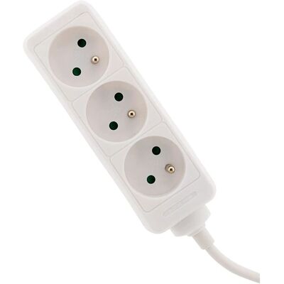 Zenitech Mehrfachsteckdose 3 Steckdosen Weiß 16A Zenitech Mehrfachsteckdose 3 Steckdosen Weiß 16A