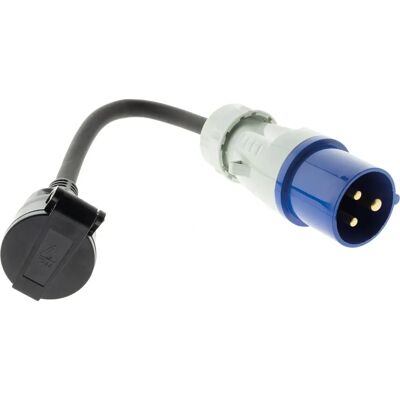 Adaptateur Caravaning Zenitech 16A femelle à mâle CEE17 - Étanche IP44 - Publicité Adaptateur Caravaning Zenitech 16A femelle à mâle CEE17 - Étanche IP44 - Publicité