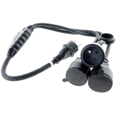 Zenitech 3-Kopf Verlängerung 80cm - Verlängerungskabel Zenitech 3-Kopf Verlängerung 80cm - Verlängerungskabel
