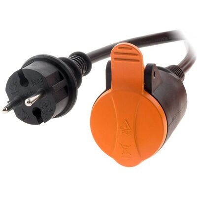 Zenitech Verlängerungskabel 25m Wasserfest 2P IP44 Orange Klammer Zenitech Verlängerungskabel 25m Wasserfest 2P IP44 Orange Klammer