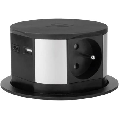 Multiprise Otio 16A - Design compact escamotable avec chargeur sans fil - Publicité Multiprise Otio 16A - Design compact escamotable avec chargeur sans fil - Publicité