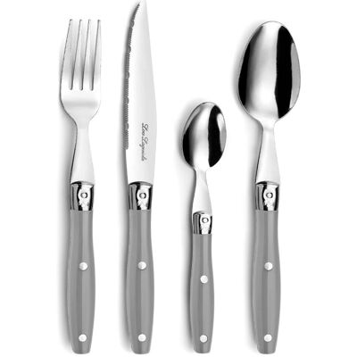 Ensemble de 24 Pièces Lou Laguiole - Ustensiles de Cuisine Grises - Publicité Ensemble de 24 Pièces Lou Laguiole - Ustensiles de Cuisine Grises - Publicité