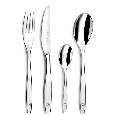 Ensemble de 24 couverts en acier inoxydable Lou Laguiole - Figure Miroir Ensemble de 24 couverts en acier inoxydable Lou Laguiole - Figure Miroir