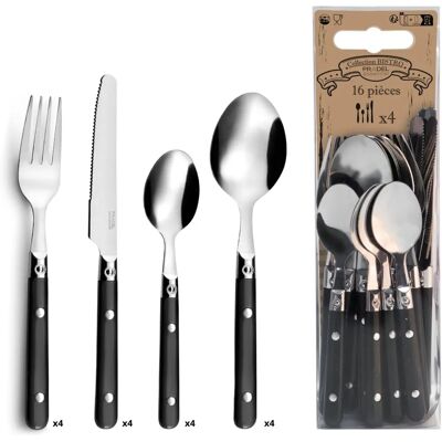 Set di Posate Amefa Saxo Metallo Bicolore - 16 Pezzi Set di Posate Amefa Saxo Metallo Bicolore - 16 Pezzi