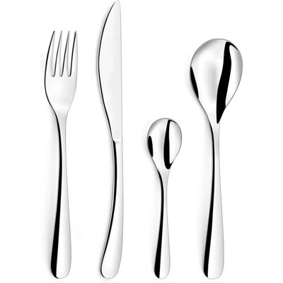 Set di Posate Amefa Nymphea in Acciaio 24 Pz - Resistente e Lavabile in Lavastoviglie Set di Posate Amefa Nymphea in Acciaio 24 Pz - Resistente e Lavabile in Lavastoviglie