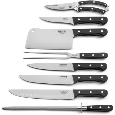 Set de 8 cuchillos de cocina Sabatier Trompette - Cuchillería profesional Set de 8 cuchillos de cocina Sabatier Trompette - Cuchillería profesional