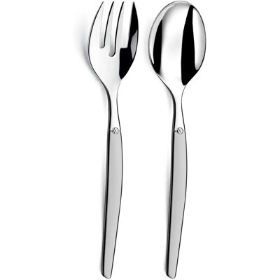 Lou Laguiole Jet Sablé Salatbesteck-Set - Edelstahl Lou Laguiole Jet Sablé Salatbesteck-Set - Edelstahl