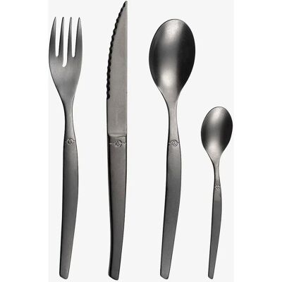 Lou Laguiole Jet 16-delt bestikksett - Svart Lou Laguiole Jet 16-delt bestikksett - Svart