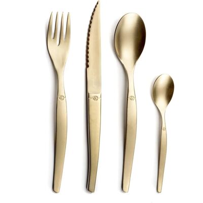 Lou Laguiole Jet Bestikksett - 16 Deler - Champagne - Servise Lou Laguiole Jet Bestikksett - 16 Deler - Champagne - Servise