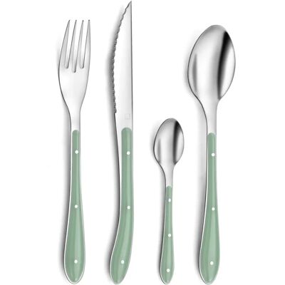 Amefa Bistro - Set di Posate in Metallo Verde da 24 Pezzi Amefa Bistro - Set di Posate in Metallo Verde da 24 Pezzi