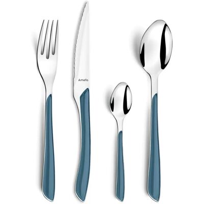 Posate in Metallo Amefa Eclat Blu Navy - 24 pezzi Posate in Metallo Amefa Eclat Blu Navy - 24 pezzi