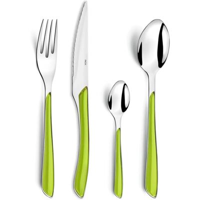 Couverts en Métal Vert Amefa Eclat - 24 pcs - Publicité Couverts en Métal Vert Amefa Eclat - 24 pcs - Publicité