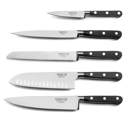 Ensemble de 5 couteaux de cuisine Sabatier Trompette - Couteaux de cuisine - Publicité Ensemble de 5 couteaux de cuisine Sabatier Trompette - Couteaux de cuisine - Publicité