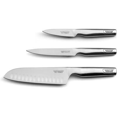 Set de 3 couteaux de cuisine Sabatier Trompette - Publicité Set de 3 couteaux de cuisine Sabatier Trompette - Publicité