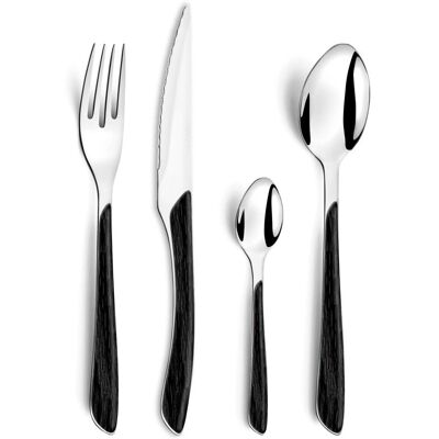 Amefa ECLAT Nature Set di Posate - 24 Pezzi per 6 Persone - Acciaio Inox Amefa ECLAT Nature Set di Posate - 24 Pezzi per 6 Persone - Acciaio Inox