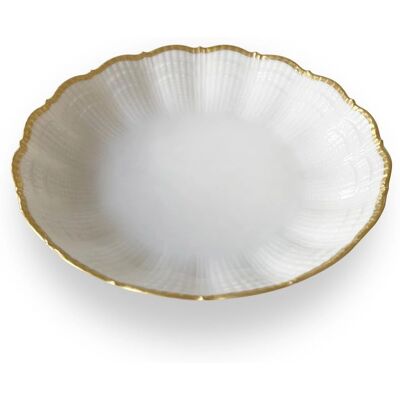 Medard de Noblat Juego de 6 Platos Hondos de Porcelana Blanco/ Oro Medard de Noblat Juego de 6 Platos Hondos de Porcelana Blanco/ Oro