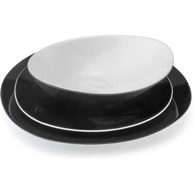Médard de Noblat - Sven Noir - Porcelaine - 18 pièces - Vaisselle - Publicité Médard de Noblat - Sven Noir - Porcelaine - 18 pièces - Vaisselle - Publicité