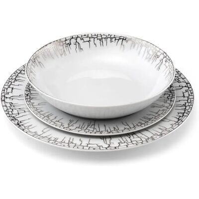 Médard de Noblat - Club - 18 pièces - porcelaine blanche - Service de vaisselle - Publicité Médard de Noblat - Club - 18 pièces - porcelaine blanche - Service de vaisselle - Publicité