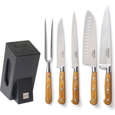 Bloc de Couteaux Sabatier Trompette 5 pièces - Ustensiles de Cuisine - Publicité Bloc de Couteaux Sabatier Trompette 5 pièces - Ustensiles de Cuisine - Publicité