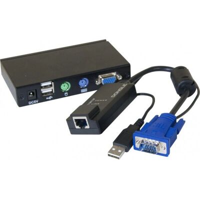 Dexlan 050009 KVM-Verlängerung - Unterstützt VGA & USB - 100m - Schwarz Dexlan 050009 KVM-Verlängerung - Unterstützt VGA & USB - 100m - Schwarz