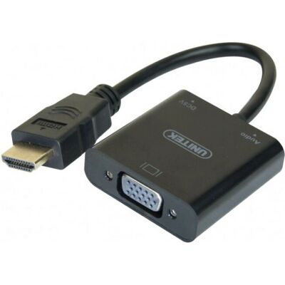Adaptateur HDMI vers VGA avec audio - 15cm - Convertisseur vidéo - Publicité Adaptateur HDMI vers VGA avec audio - 15cm - Convertisseur vidéo - Publicité