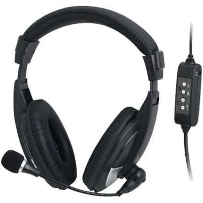 Dacomex AH760-U Casque-micro filaire USB - Micro antibruit - Publicité Dacomex AH760-U Casque-micro filaire USB - Micro antibruit - Publicité