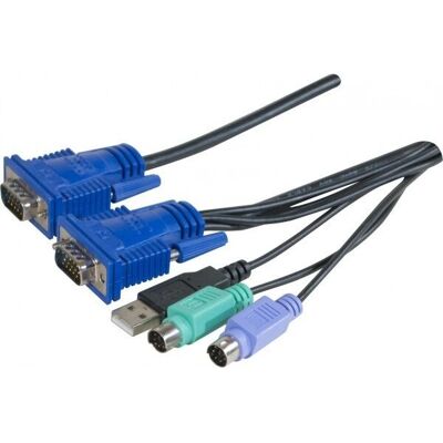 Exertis Connect Cordon KVM Combo USB, PS/2, 1,8m - Câble KVM - Publicité Exertis Connect Cordon KVM Combo USB, PS/2, 1,8m - Câble KVM - Publicité