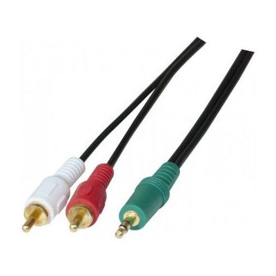 Câble audio Exertisconnect 1,8m - 3,5mm vers RCA - Noir, Vert, Rouge, Blanc - Publicité Câble audio Exertisconnect 1,8m - 3,5mm vers RCA - Noir, Vert, Rouge, Blanc - Publicité