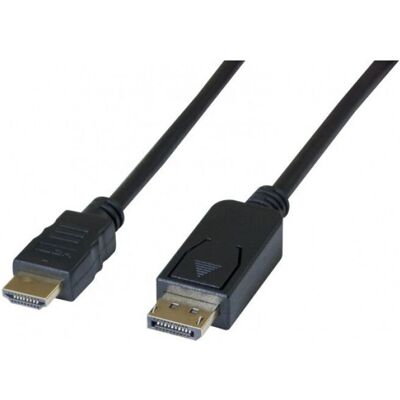 Adaptateur câble vidéo Dacomex 2m DisplayPort à HDMI noir - Publicité Adaptateur câble vidéo Dacomex 2m DisplayPort à HDMI noir - Publicité