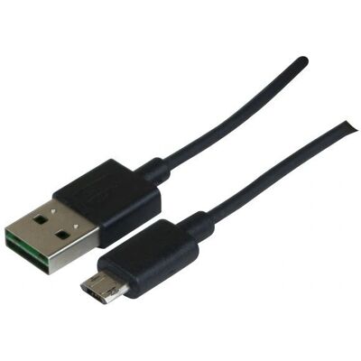 Câble USB Dacomex 199029 - 2m - USB 2.0 - Micro-USB B - Noir - Publicité Câble USB Dacomex 199029 - 2m - USB 2.0 - Micro-USB B - Noir - Publicité