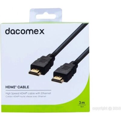 Dacomex - DAC-199046 - 3 m - Noir - Câble HDMI - Publicité Dacomex - DAC-199046 - 3 m - Noir - Câble HDMI - Publicité