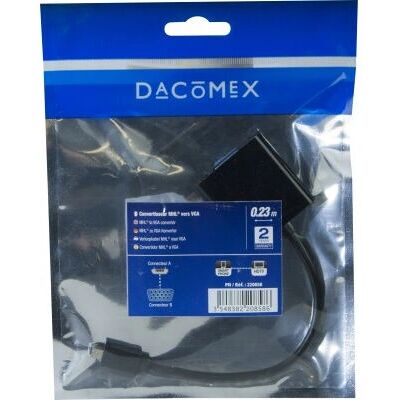 Dacomex - 220858 - Noir - MHL-VGA - Video cable adapter - Publicité Dacomex - 220858 - Noir - MHL-VGA - Video cable adapter - Publicité