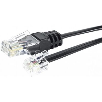 Câble Téléphonique Exertis Connect 285011 - 10m Noir Câble Téléphonique Exertis Connect 285011 - 10m Noir