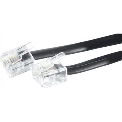 CUC Exertis Connect Modèle 288200 - Câble Téléphonique RJ-11 30m Noir - Publicité CUC Exertis Connect Modèle 288200 - Câble Téléphonique RJ-11 30m Noir - Publicité
