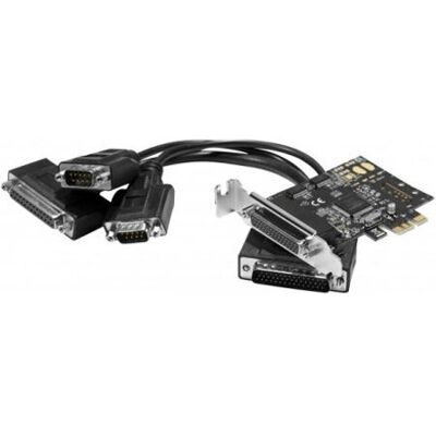 Carte Combo I/O Dexlan - Adaptateur Série/Parallel PCIe - RS-232 x 2 + Parallel - Publicité Carte Combo I/O Dexlan - Adaptateur Série/Parallel PCIe - RS-232 x 2 + Parallel - Publicité
