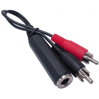 Hypertec - 721111-HY - 6,35mm vers 2x RCA - 10cm - Publicité Hypertec - 721111-HY - 6,35mm vers 2x RCA - 10cm - Publicité