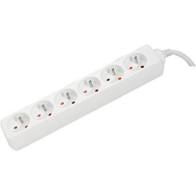 Dexlan 808533 Rallonge électrique - 4m, 6 Prises, Intérieur - Publicité Dexlan 808533 Rallonge électrique - 4m, 6 Prises, Intérieur - Publicité