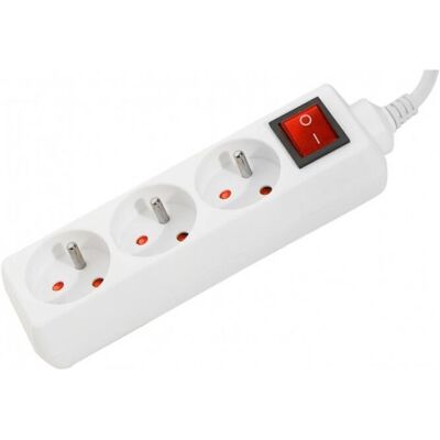 Rallonge électrique Dexlan 808537 - 4 m, 3 prises, Intérieur blanc - Publicité Rallonge électrique Dexlan 808537 - 4 m, 3 prises, Intérieur blanc - Publicité